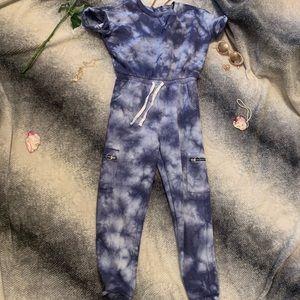 Justice tie dye jumpsuit